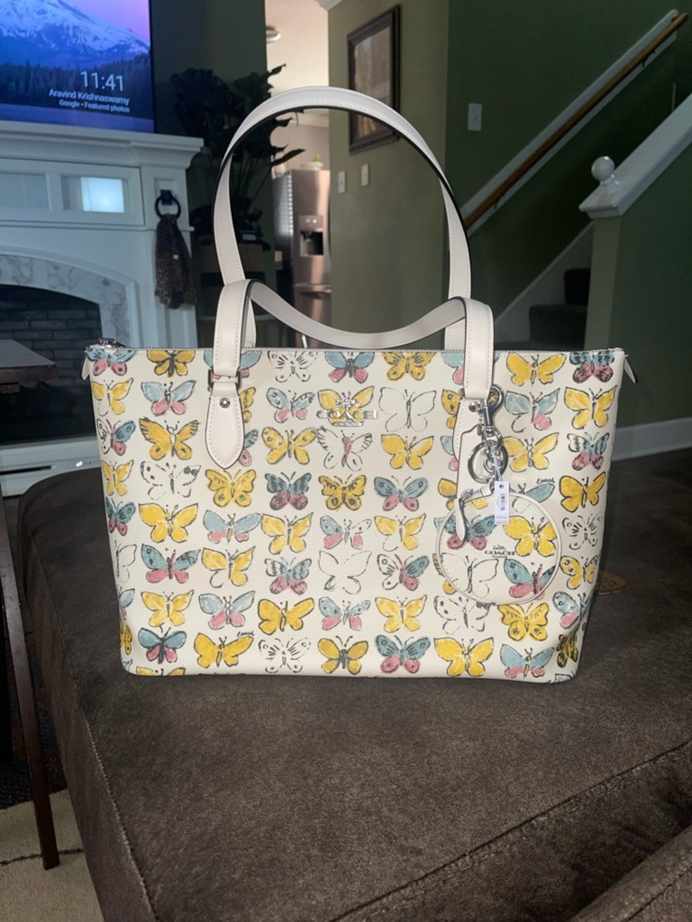 Coach Coach Gallery Tote With Butterflies Print Set